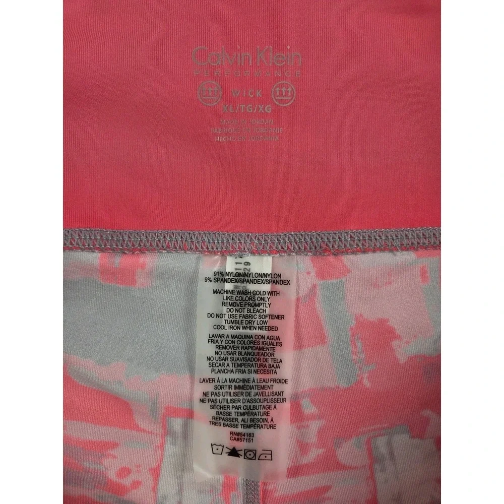 Calvin Klein Performance XL Leggings Yoga Athletic Exercise Abstract Print Chic
